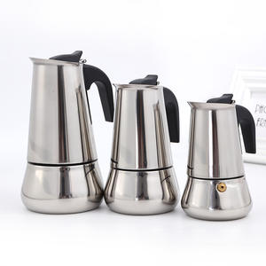 Machine à café, cafetière <span class=keywords><strong>moka</strong></span>, latte américain, <span class=keywords><strong>brûleur</strong></span> électrique, presse italienne, cafetière à piston, bouilloire à café, cuisinière, acier inoxydable - Product Image 1