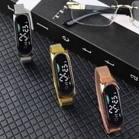 Montre numérique LED électronique neuve d'usine pour homme, femme, enfant, montre de sport, montre en alliage, bracelet de mode