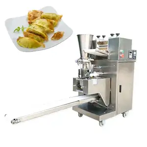 Tamanho grande empanadas máquina dupla cabeça automática bolinho fabricante pequeno samosa pastelaria fazendo máquina gyoza máquina de cozinhar