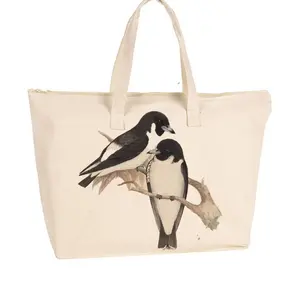 Новые сумки для покупок, оптовая продажа, простая Органическая многоразовая дизайнерская хлопковая Холщовая Сумка с принтом, пляжная сумка для покупок