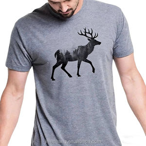 ポリエステル50％ 綿25％ レーヨン25％ ブレンド カスタムプリント メンズTシャツ、オリジナルロゴ入り トライブレンド ソフトTシャツ - Product Image 2