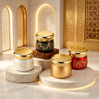 Pot cosmétique arabe pour crème visage/beurre corporel, finition mate givrée, vente en gros, contenant de luxe pour crème