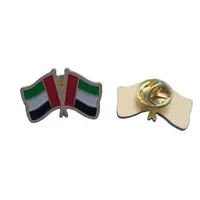 Ucuz manyetik UAE 1971 çift bayraklar pin stok hızlı sevkiyat