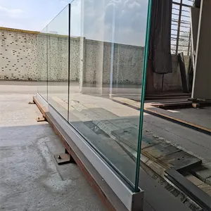HDSAFE terrac u channel ringhiera in vetro hardware scala accessori per ringhiere in vetro senza telaio balcone interno balaustra corrimano