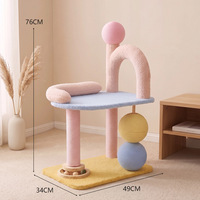 Arbre à chat vertical en panneaux de densité, avec lit intégré – Gain de place, durable, faible perte de fibres, style épuré, idéal pour les petits logements