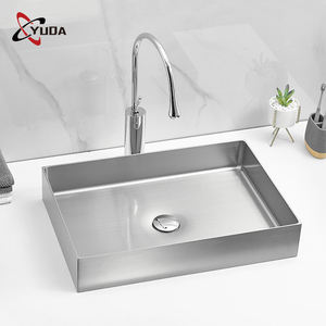 Fregadero de cocina de escurridor de montaje superior de un solo cuenco de acero inoxidable Yuda SUS 201/304 fregaderos de lavandería grandes para uso doméstico o comercial - Product Image 1