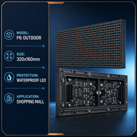 Module LED RGB extérieur P6 à prix d'usine, 320*160mm, écran LED étanche pour publicité d'entrée de centre commercial