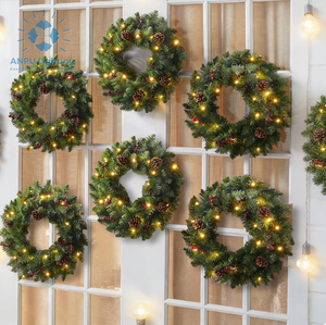 Guirlande de Noël pré-éclairée ANPU Lighting de 24 pouces avec lumières LED pour décoration de Noël de qualité commerciale en extérieur - Product Image 3