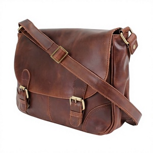 Classic <b>Leather</b> Laptop Messenger Bag Shoulder Strap Durable Design for Laptops Customizable <b>Leather</b> Laptop Bags & Case For Sale - Product Image 1
