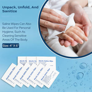 निजी लेबल व्यक्तिगत रूप से लपेटे गए शराब मुक्त बाँझ नमकीन घोल सैनिटाइजिंग वाइप्स डिस्पोजेबल - Product Image 6