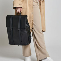 Mode Männer Frauen lässig Geschäfts reise Teenager College Daypack Rucksack wasserdicht Roll Up Roll Top Leder Laptop Rucksack