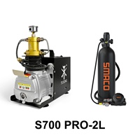 Équipement de plongée sous-marine et de sauvetage d'urgence SMACO S700 Pro 2L haute pression 200 bar 3000 psi 20 MPa avec compresseur d'air