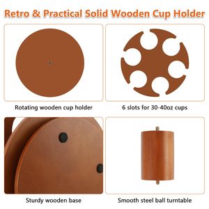 Organizador de Botellas de Agua para Vasos Stanley de 40 oz, Organizador Giratorio de Madera Maciza para Vasos, Perfecto para Armarios de Cocina - Product Image 3