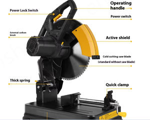 Machine de découpe de métal multifonctionnelle de 14 pouces coupe-profilé en acier froid et en aluminium avec composant de noyau de moteur - Product Image 3