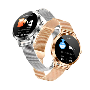 Luxury Metal <b>Smart</b> Watch for Women Small Dial 35mm Rose Gold Stainless Steel Strap AMOLED Display Smartwatch with Health Monitor - Product Image 1