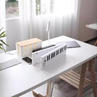Portable Foldable 61-Key Educational Electronic Piano Keyboard Rechargeable Battery 3.5mm Headphone Jack (Plastic Material) for