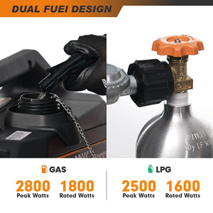 Générateur silencieux à double carburant essence/GPL, 2,8 kW, 24 V, démarrage à distance, pour le camping et la maison - Product Image 2