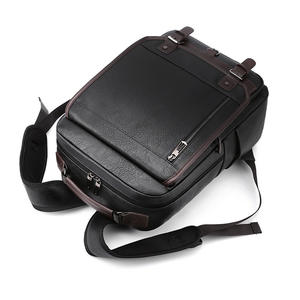 Sac à dos personnalisé design étanche de grande capacité pour ordinateur portable sac à dos de luxe en cuir PU pour étudiants - Product Image 4