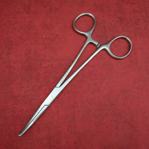 Dental Surgical Instruments Stainless Steel Fine Kelly Hemostatic Forceps <b>Clamps</b> / 5.5" / Serrated Curved Complete Finishing - Product Image 1