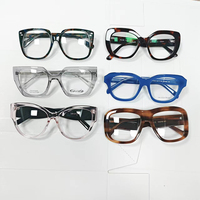 Montures de lunettes surdimensionnées multicolores en acétate épais à monture complète – Vente en gros d'usine – Lunettes unisexe de haute qualité