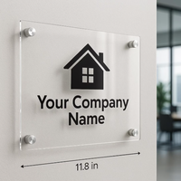 Plaque de nom de bureau personnalisée en acrylique, à fixer au mur, avec texte personnalisé, pour salle de conférence, chambre d'hôtel, panneau de porte, commande en gros