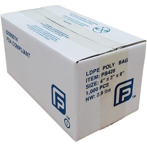 Focus Poly Clear LDPE <b>Bags</b> 4x2x8 Inches Open Top For Food Storage Restaurant Prep Candy Hardware Merchandise Use 1000 Count - Product Image 6