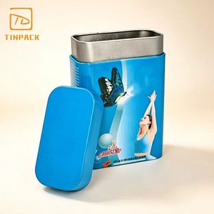Boîte en étain rectangulaire personnalisée de qualité alimentaire pour le stockage de capsules, de pilules et de vitamines - Product Image 2