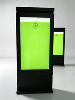Affichage numérique extérieur personnalisé de 55 pouces, écran LCD imperméable, affichage publicitaire interactif, signalisation numérique portable intelligente
