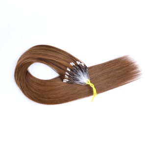 Extensioni per <span class=keywords><strong>capelli</strong></span> Remy Micro Link Micro Loop, brasiliane, a trama singola, tinte, permanente <span class=keywords><strong>castano</strong></span> <span class=keywords><strong>chiaro</strong></span>, liscie, in <span class=keywords><strong>capelli</strong></span> umani, 100g per donna - Product Image 6