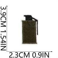 Vente en gros de nombreux types de pistolets à repasser sur des patchs de broderie pour sac Grands patchs Pistolet à broder