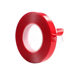 고품질 아크릴 거품 접착제 지판 빨간 필름 명확한 테이프 두 배 편들어진 아크릴 거품 테이프