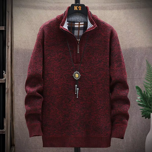 <span class=keywords><strong>Pull</strong></span> Polo Homme Personnalisé en Coton, <span class=keywords><strong>Laine</strong></span> et Cachemire, Col Demi-Zip, Mélange 100% Coton/<span class=keywords><strong>Laine</strong></span>/Cachemire - Product Image 3