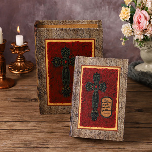 Mystic Arts Egyptian Cat Replica Book Decorative Storage <b>Box</b> Set MDF Material Vintage Style Home Decor <b>Gift</b> Packaging <b>Box</b> - Product Image 2