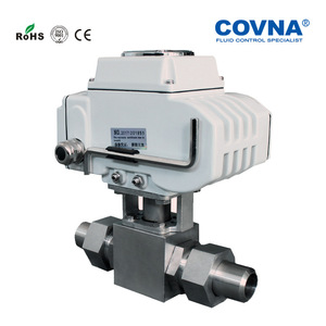 Vanne à boisseau sphérique électrique Covna 1 pouce à brides en acier inoxydable, passage plein, pour contrôle industriel de l'eau et de la vapeur, AC200V - Product Image 5