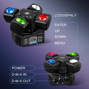 YSH Moving Head Laser <strong>Lights</strong> 4-in-1 RGBW DMX-512 <strong>Sound</strong> <strong>Activated</strong> IP33 Rated <strong>LED</strong> Stage <strong>Light</strong> for Disco Bar Wedding - Product Image 5