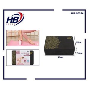 Bloque de Yoga Mandala Negro de 180g, 15*23*7.5cm - Product Image 3