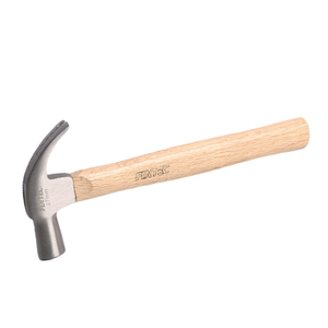 Marteau à griffes de type britannique FIXTEC 27mm/29mm traité thermiquement avec manche en bois FHCH20027W/FHCH20029W Marteau en bois FHCH20027W/FHCH200 - Product Image 1