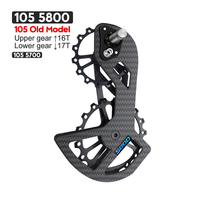 LTWOO Roda Pemandu Derailleur Belakang 11-Speed Serat Karbon Set Roda Pulley Sepeda Bantalan Keramik Kompatibel 105/UT/Ultegra/DURA