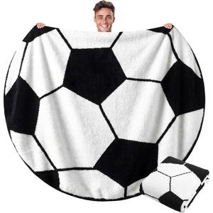 Couverture en flanelle de football en gros, couverture polaire, couverture de sieste, super douce, lavable en machine pour la chaleur hivernale, impression personnalisée - Product Image 2