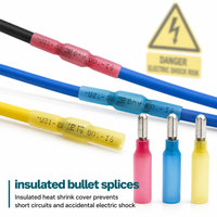 Connecteurs à sertir isolés bleus étanches à compression thermique, fiche femelle en laiton 10-15A 250V IP68, déconnexion rapide pour câble