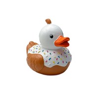Nouvel Arrivage Transfrontalier Adorable Figurine Décorative en Résine Thème Dessin Animé Canard Gâteau aux Fruits Anime Mignon Créatif avec Confettis