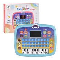 Tableta con Pantalla LED, Juguete Educativo para Niños, Máquina de Aprendizaje, Tableta Educativa para Bebés, Caja con Ventana, Batería, Laptop de Plástico para Niños