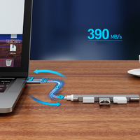 Logo OEM 6 en 1 USB 3.0 + Type C 4 Ports USB 2.0/3.0 Hub pour PC portable téléphone Mobile disque dur U clavier imprimante
