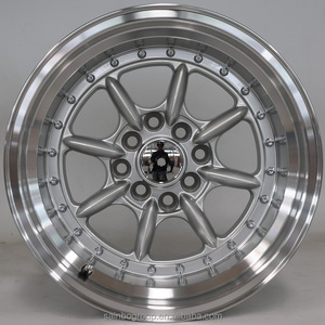 Rines <span class=keywords><strong>de</strong></span> Aluminio para Automóvil F50740 15x7 16x8 17x7.5 4x100 4x108 4x114.3, Plateados, con Acabado Mecanizado - Product Image 5