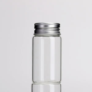 Mini Tube en verre Borosilicate élévateur de différentes tailles avec couvercle métallique à vis pour petits échantillons d'affichage - Product Image 4