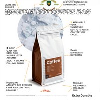 Sachet Doypack à Fond Carré Personnalisé Écologique Anti-Humidité pour Grains de Café avec Impression