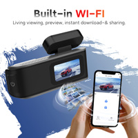 Caméra embarquée WIFI AI 4K avec caméras avant et arrière, enregistrement en boucle, capteur G, enregistreur vidéo, garantie 1 an, caméra embarquée pour voitures
