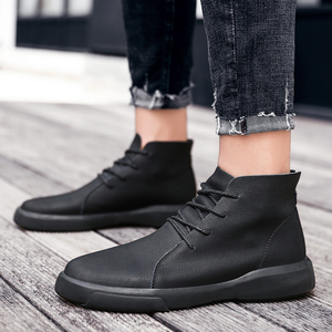 Nouvelles bottes en cuir véritable antidérapantes et imperméables de grande taille pour hommes - Product Image 4