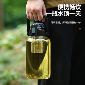Hello Cup Large Capacity Glass Water Bottle With Filter Reusable For Sports And Daily Use - Product Image 5