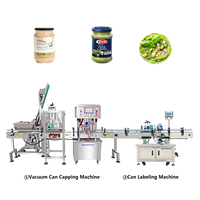 Machine automatique en acier inoxydable 304 pour sauce à l'ail et au thym, pesto alla genovese, avec mise sous vide, étiquetage, plastique/verre, moteur